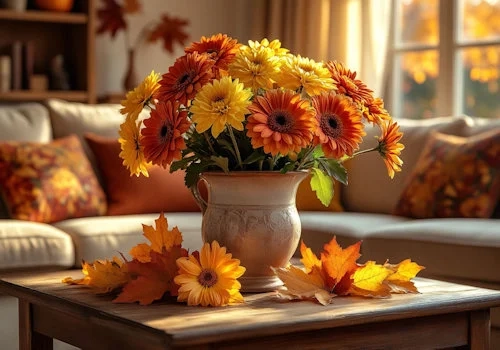 Декор дома осенними композициями и сезонные элементы в оформлении