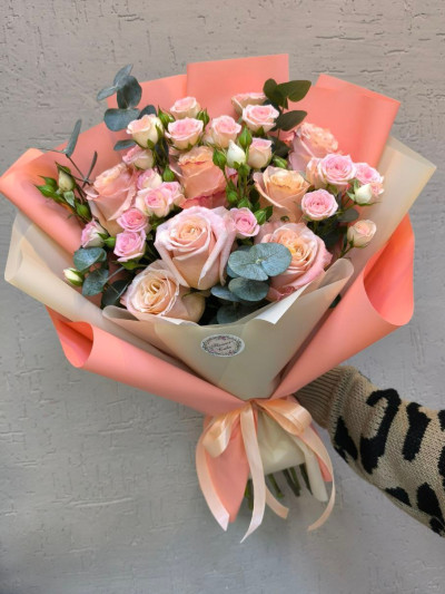 Букет «Персиковый крем»